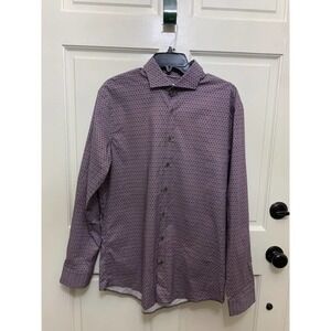 Brax Dress Shirt Mens Medium Button Down Hi Flex Easy Care Modern Fit New